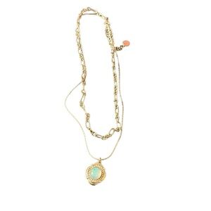 Gold & Turquoise Statement Pendant 🎉 $5 Finds – Clearance Section 🎉